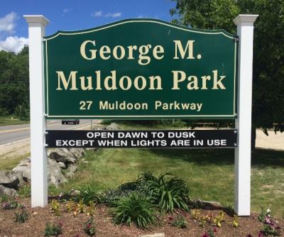 George M. Muldoon Park Entrance Sign