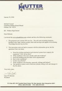 Hutter Correspondence Letter