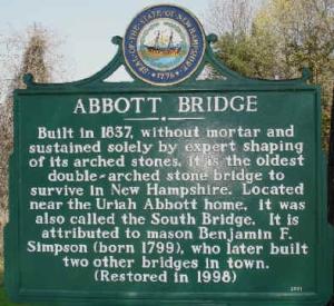 Abbott Bridge Historical Sign